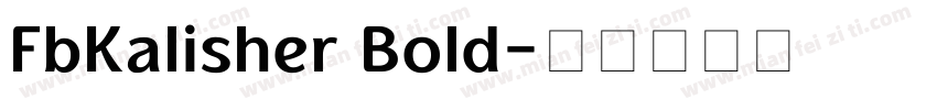 FbKalisher Bold字体转换